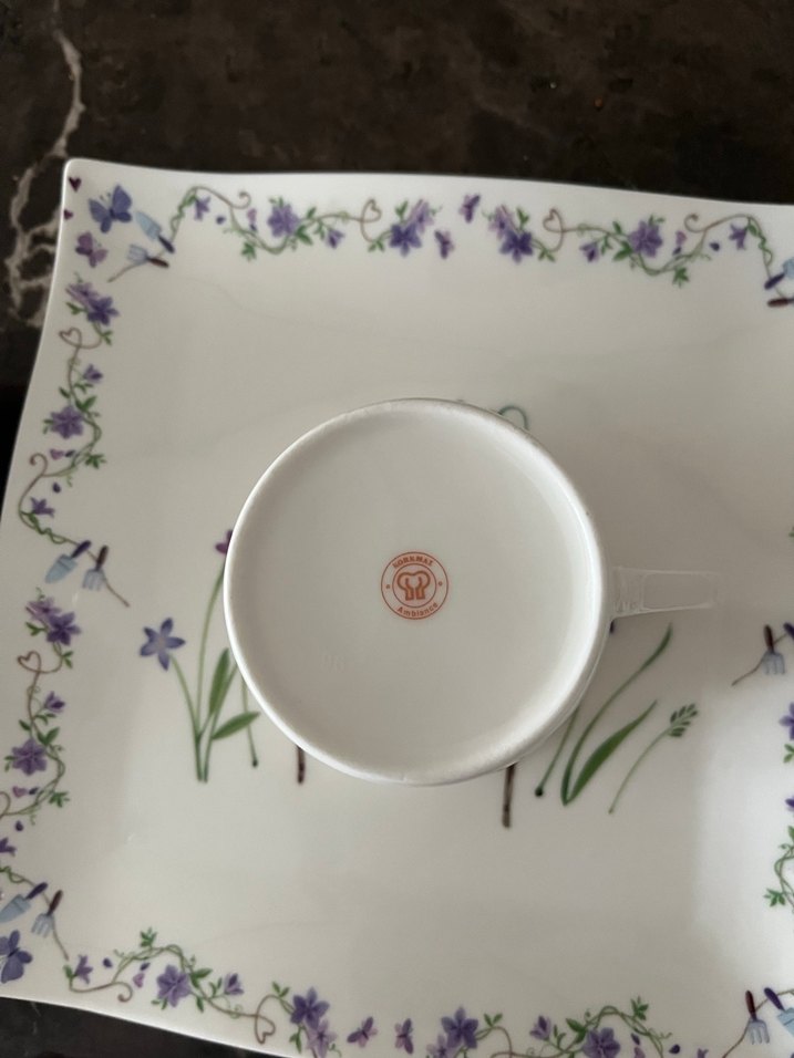 Mor Baskılı Geleneksel Tabak Takımı - Görsel 5