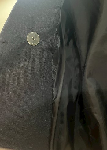 Düğmeli Siyah Kadın Midi Blazer - Görsel 2