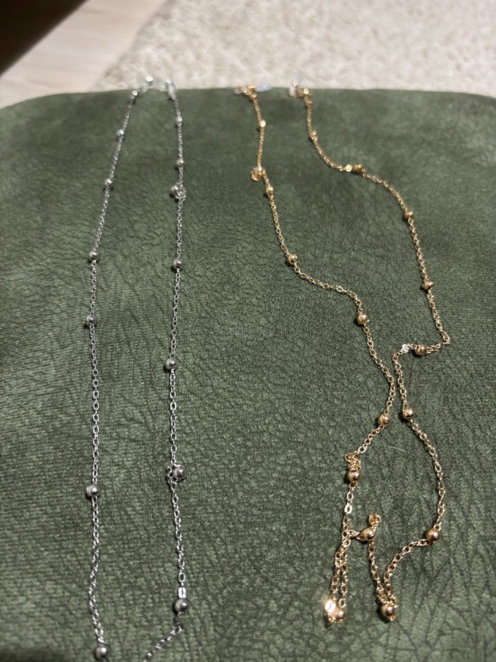 Altın ve Gümüş Renkli Gözlük Zinciri - Görsel 3