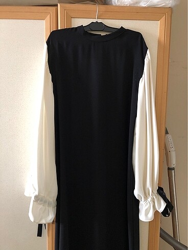 Koldan bağlamalı tesettür elbise - Görsel 5