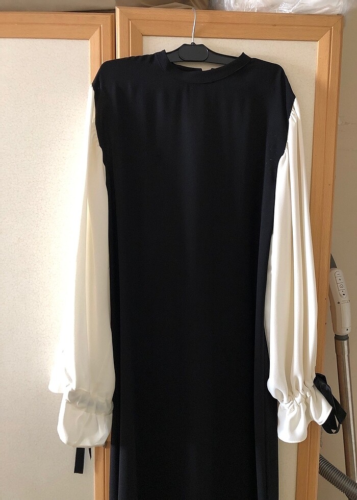 Koldan bağlamalı tesettür elbise - Görsel 5