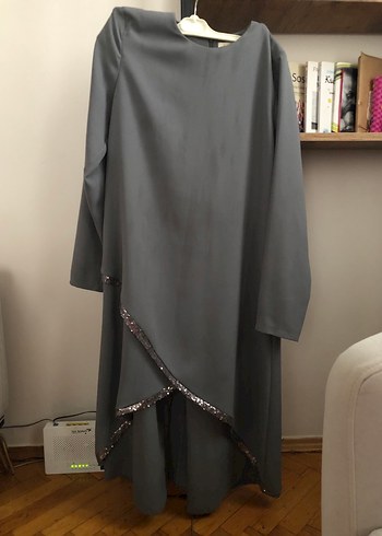 Gri pullu tunik pantolon takım - Görsel 2