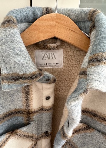 Kareli suni yünlü ceket - Görsel 3