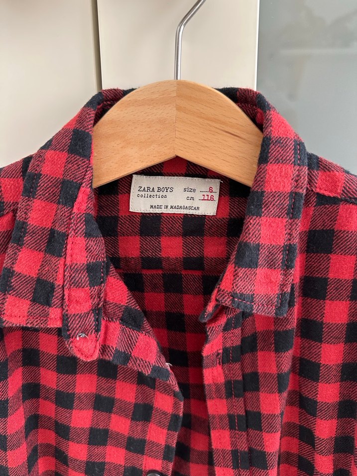 Kırmızı Ekose Erkek Çocuk Gömlek - Görsel 2
