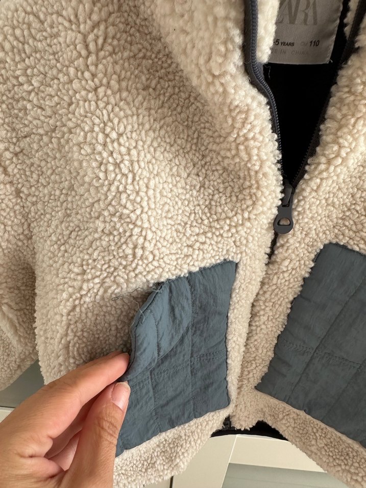 Kontrast suni yünlü mont - Görsel 4