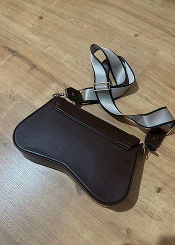 Kahverengi Deri Biker Çanta - Görsel 2