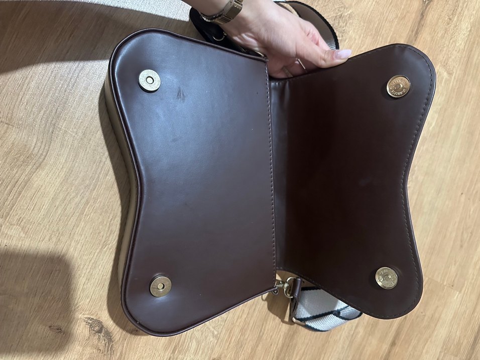 Kahverengi Deri Biker Çanta - Görsel 3