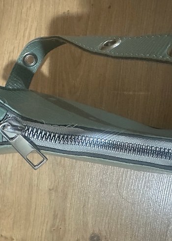 Turkuaz Yılan Desenli Deri Kadın Çanta - Görsel 4