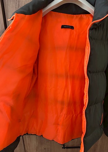 Kadın Haki Fermuarlı Kısa Mont - Görsel 5