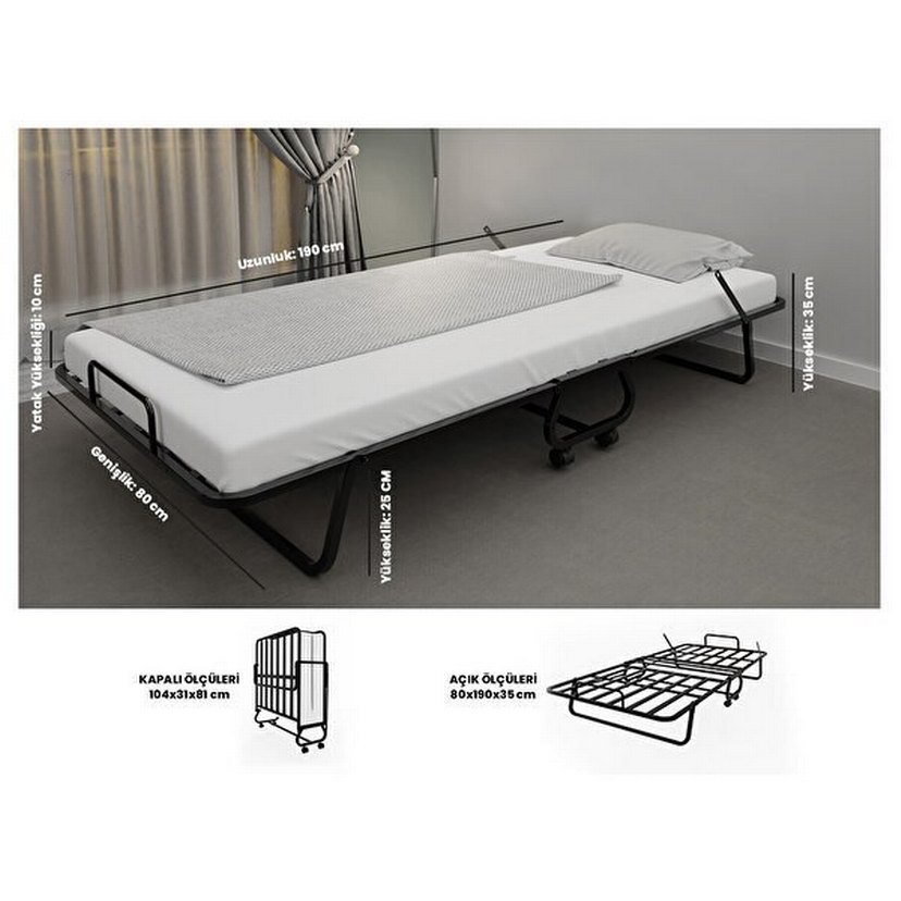 katlanır yatak tek kişilik - Görsel 2