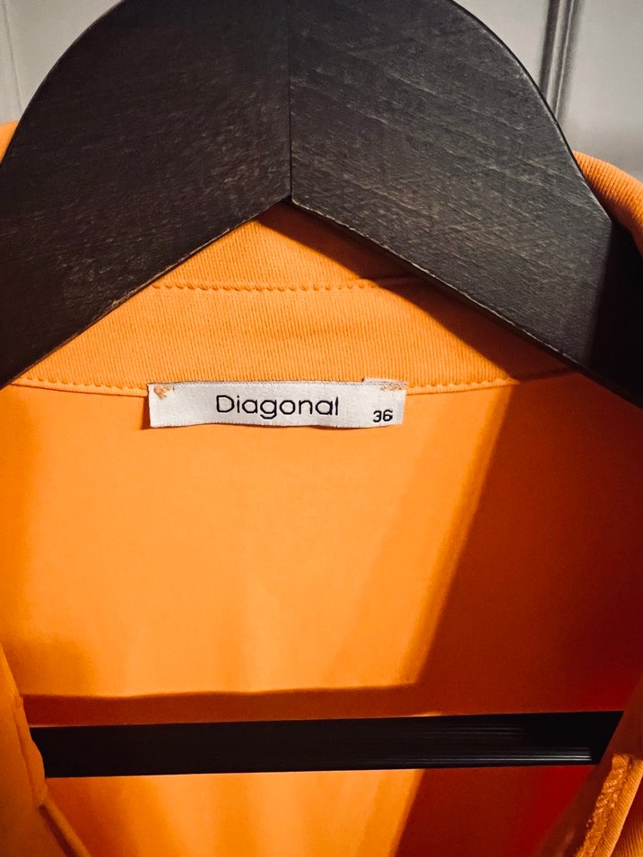 Turuncu Uzun Kollu Drapeli Uzun Elbise - Görsel 2