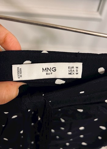 Puantiye Desenli Siyah Kadın Pantolon - Görsel 2