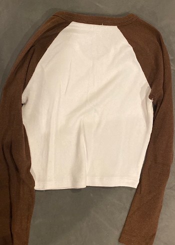 Colombia  Uzun Kollu Kahverengi Baskılı Tişört - Görsel 3