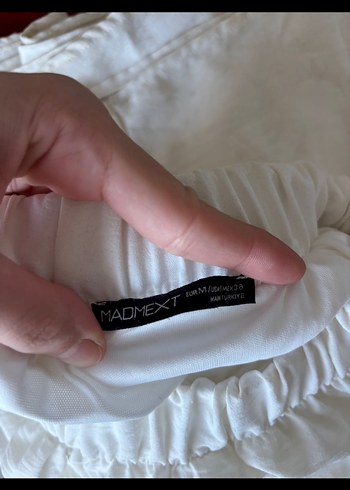 Kadın Beyaz Uzun Fırfırlı Bohem Etek - Görsel 2