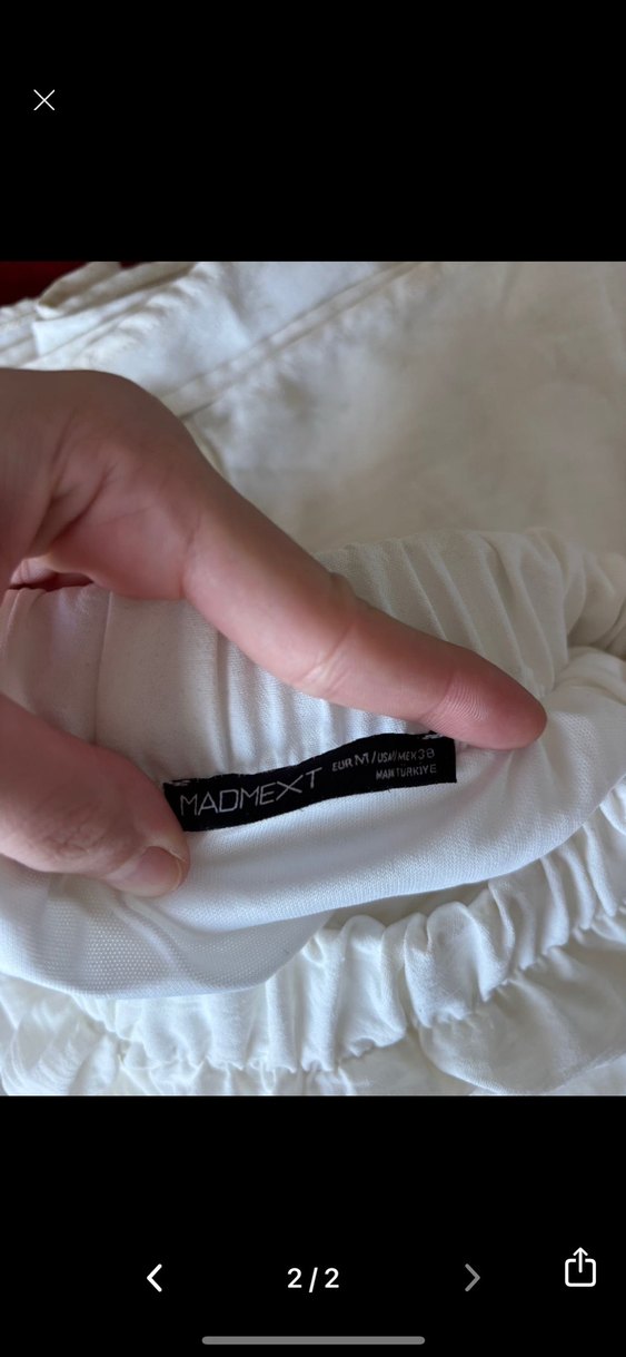 Kadın Beyaz Uzun Fırfırlı Bohem Etek - Görsel 2