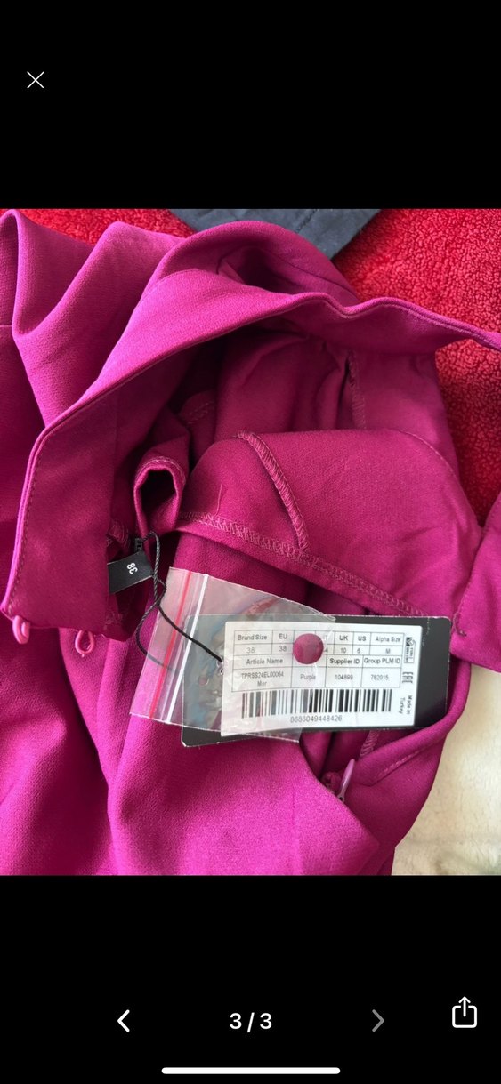 Bordo Drapeli Balıkçı Yaka Mini Elbise - Görsel 2