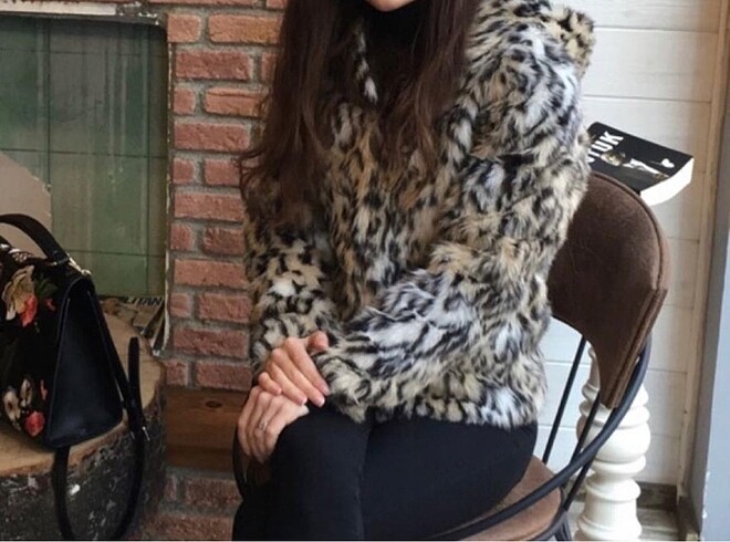 H&M Leoparlı kürk