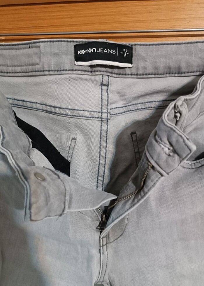 Koton açık gri erkek jeans - Görsel 4