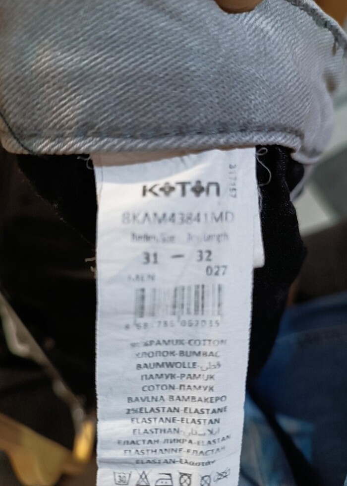Koton açık gri erkek jeans - Görsel 5