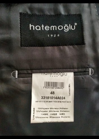 Hatemoğlu
Lacivert Erkek Düz Kesim Ofis Takımı - Görsel 4