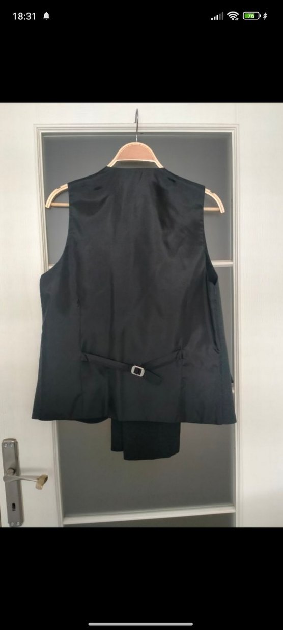 Gri Düğmeli Erkek Takım Elbise (yelek ile birlikte) - Görsel 4