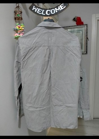 Xint marka 
Gri Keten Erkek Gömlek Uzun Kollu - Görsel 3