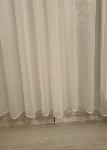 3metre 10 cm Beyaz Düz Modern Tül Perde.boyu 2.45 - Görsel 2