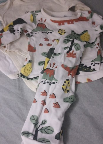 Çok Renkli Baskılı Uzun Kollu Bebek Body - Görsel 4