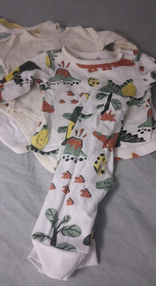 Çok Renkli Baskılı Uzun Kollu Bebek Body - Görsel 4