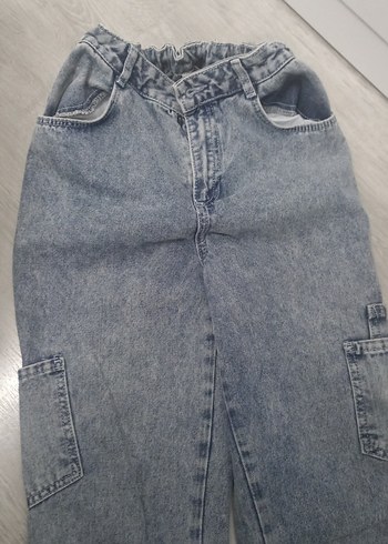 12,13 yas Gri Bol Kesim Denim Pantolon - Görsel 2