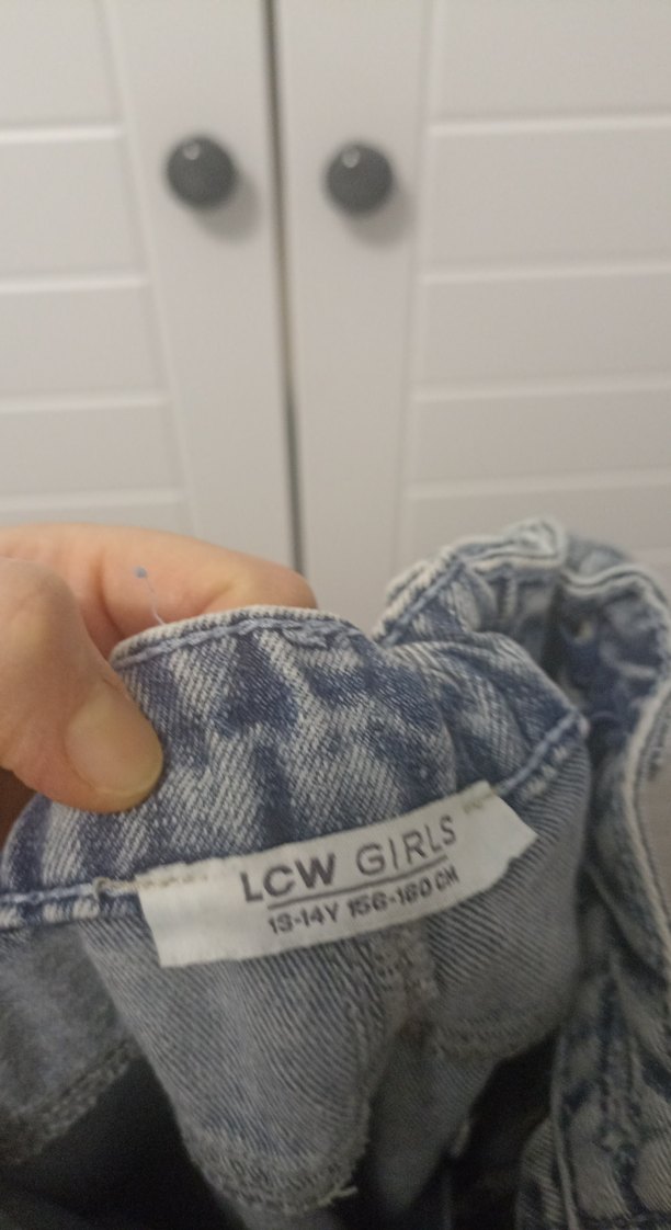 12,13 yas Gri Bol Kesim Denim Pantolon - Görsel 3