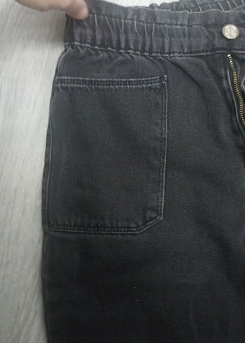 11 yasGri Siyah Bol Kesim Midi Denim  Jean - Görsel 2