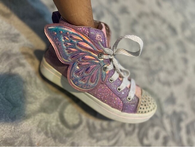 35 Beden mor Renk SKECHERS TwinkleToes 35 Numara Spor Ayakkabı