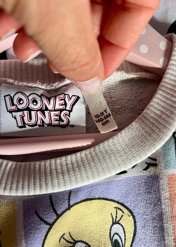 Renkli Looney Tunes Baskılı Kız Sweatshirt - Görsel 5