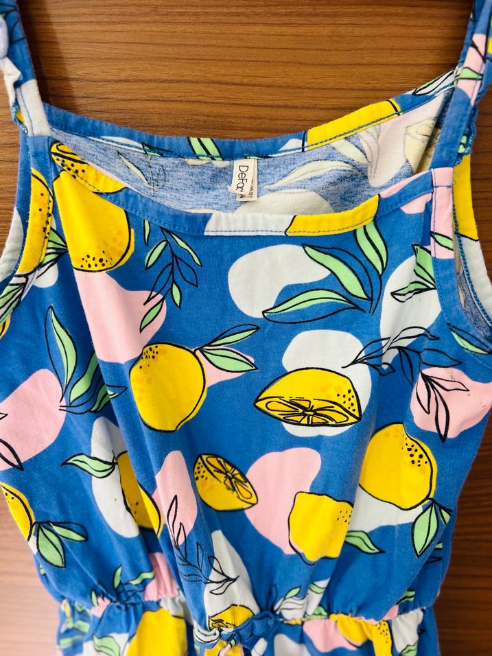 DeFacto 10-11 yaş Kız Çocuk Renkli Bohem Desenli Tulum - Görsel 2