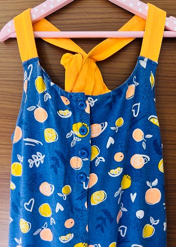 LCW Kız Çocuk 9-10 yaş Renkli Desenli Uzun Tulum - Görsel 2