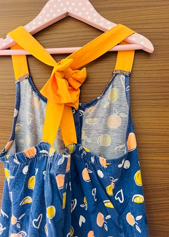 LCW Kız Çocuk 9-10 yaş Renkli Desenli Uzun Tulum - Görsel 6