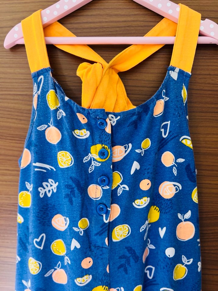 LCW Kız Çocuk 9-10 yaş Renkli Desenli Uzun Tulum - Görsel 2