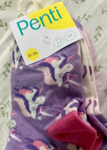 Penti 31-34 No Kız Çorapları, Peluş, Unicorn Desenli - Görsel 2