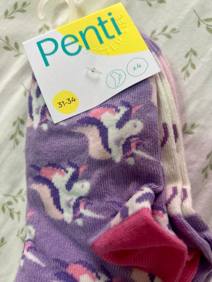 Penti 31-34 No Kız Çorapları, Peluş, Unicorn Desenli - Görsel 2