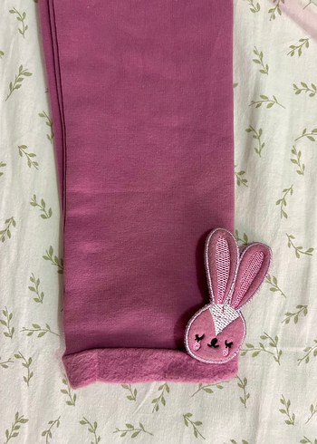 134cm/9 yaş Pembe Kız Çocuk Pamuklu Tayt - Timi - Görsel 4