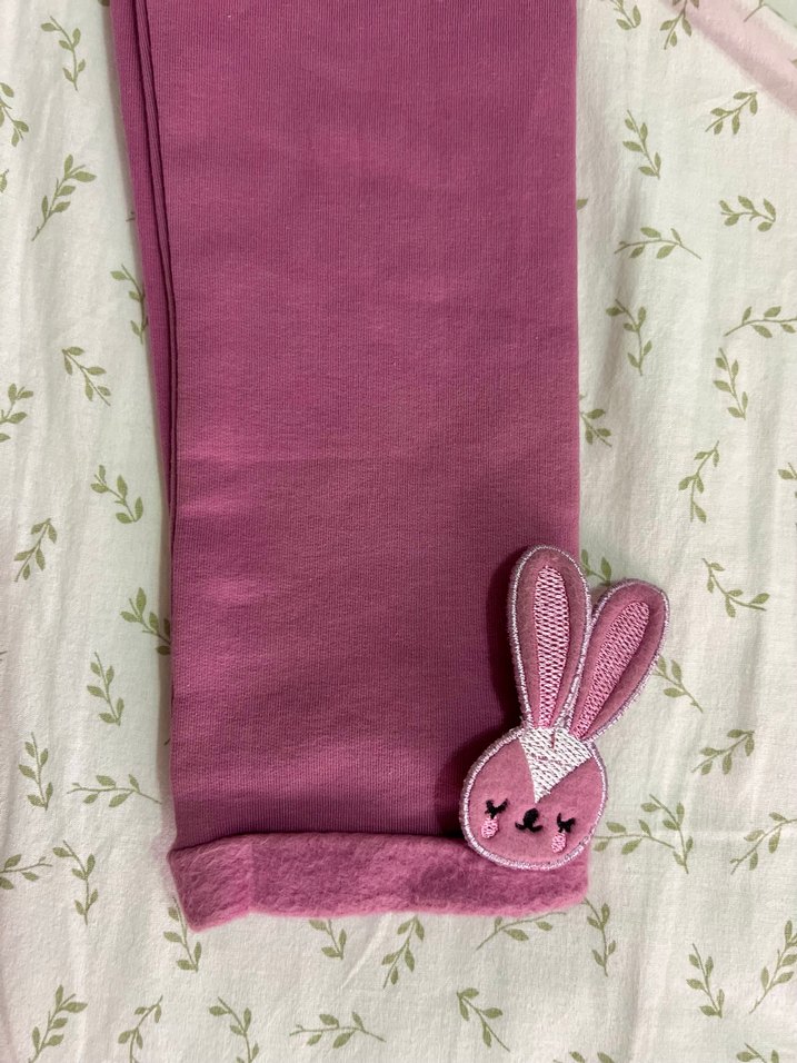 134cm/9 yaş Pembe Kız Çocuk Pamuklu Tayt - Timi - Görsel 4