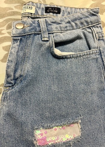 DeFacto Girlfriend 11-12 yaş Rahat Kesim Kot Pantalon - Görsel 4