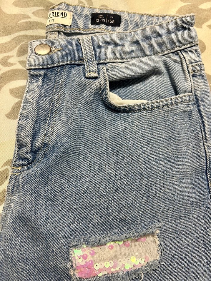 DeFacto Girlfriend 11-12 yaş Rahat Kesim Kot Pantalon - Görsel 4