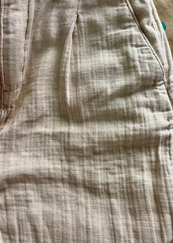 KOTON KİDS 11-12 Beyaz Keten Pilili Bohem Pantolon - Görsel 5