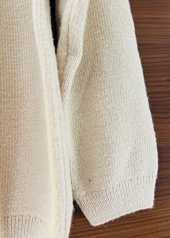 KOTON 9-10 Bohem Stil Beyaz Yeşil Desenli Triko Kazak - Görsel 6