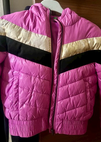 United Colors of Benetton Kız Çocuk Fermuarlı Pembe Mont - Görsel 2