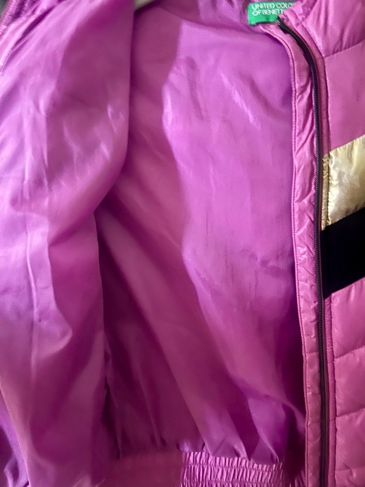 United Colors of Benetton Kız Çocuk Fermuarlı Pembe Mont - Görsel 5