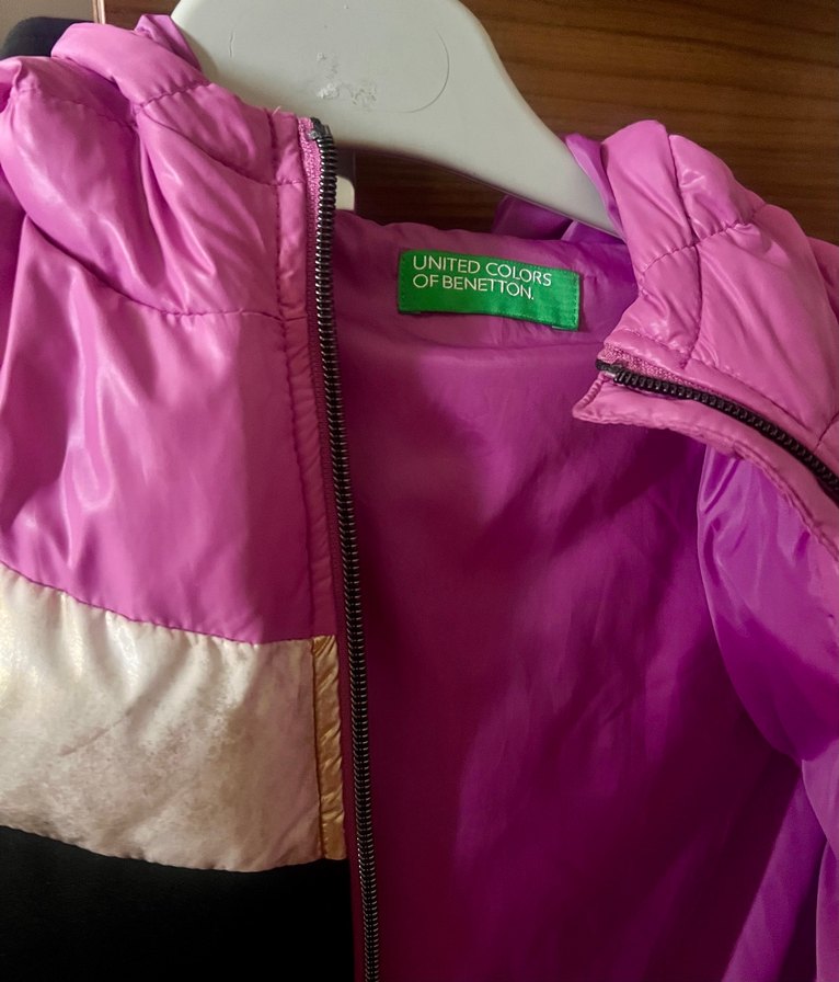 United Colors of Benetton Kız Çocuk Fermuarlı Pembe Mont - Görsel 3