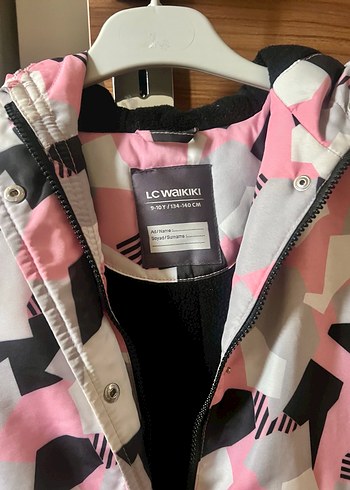 Kız Çocuk Pembe Kamuflaj Desenli Mont - Görsel 5